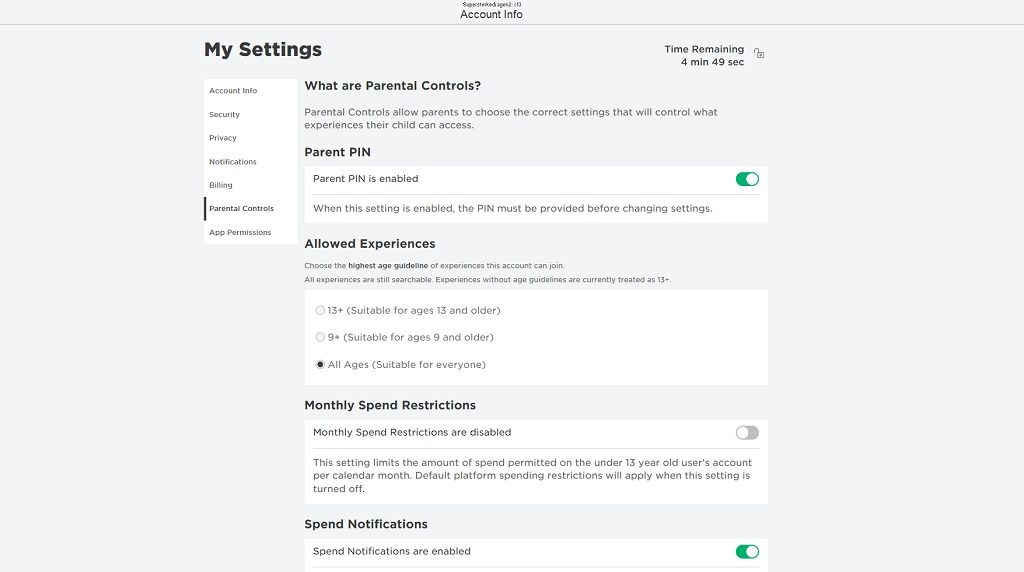 How to enable parental controls on Roblox 13+ accounts