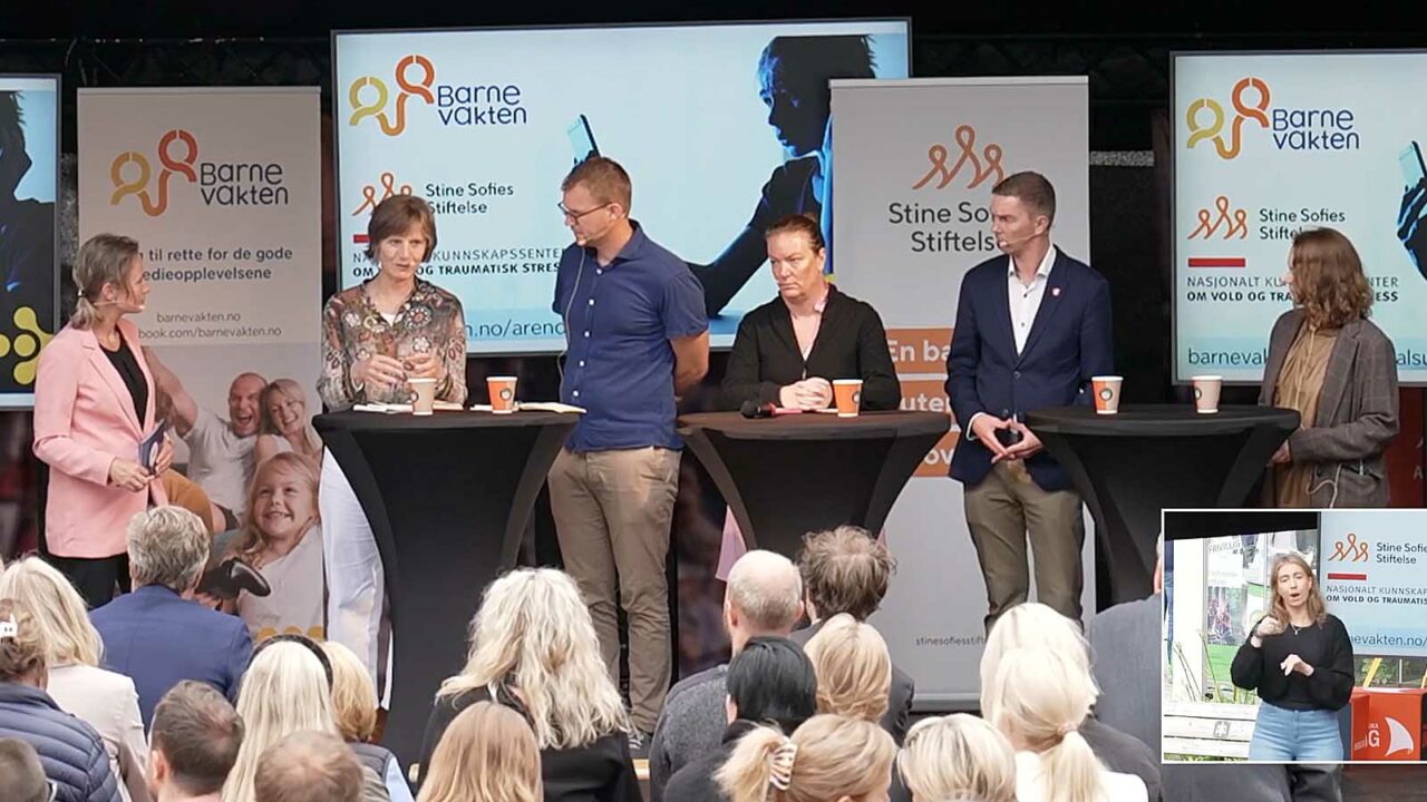 Bildet viser debatt om overgrep mot barn, på Arendalsuka.
